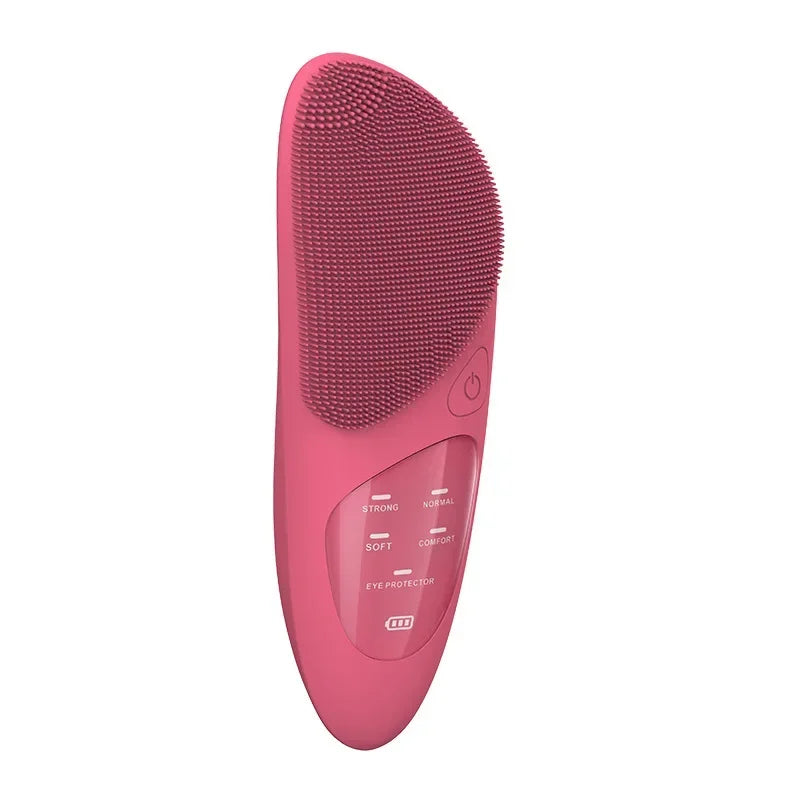 Electric Face Cleansing Brush Ultrasonic Facial Cleansing Brush Vibration Massager Skincare Deep Pore Waterproof Silicone Brush