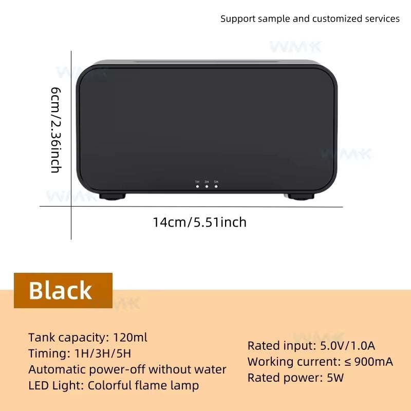 Air Aroma Humidifier Diffuser Essential Oils Humidifiers Mini Flame Automatic Fragrance Diffuser Home Humidifier with LED Light