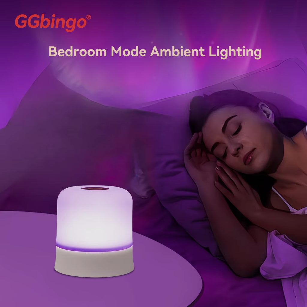 Touch Night Light Rechargeable Remote Control Night Light RGB Dimmable Table Lamp Ambient Light for Bedroom Living Room