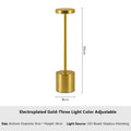 Cordless touch LED table lamp glowing warmly on a bedside table