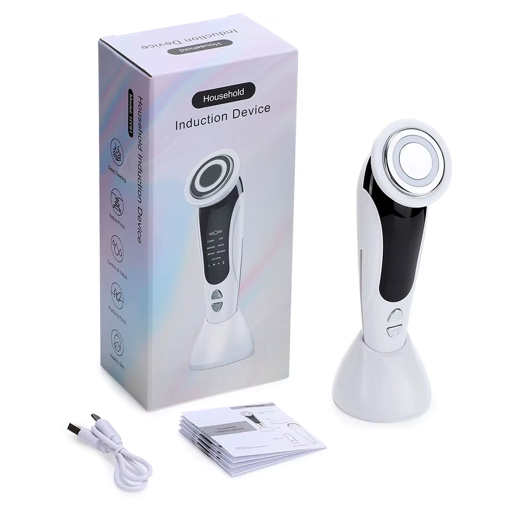 7-In-1 Face Massager Red Light Skin Rejuvenation Microcurrent Face Lifting Device Korean Skin Care Blackheads Remover Beauty