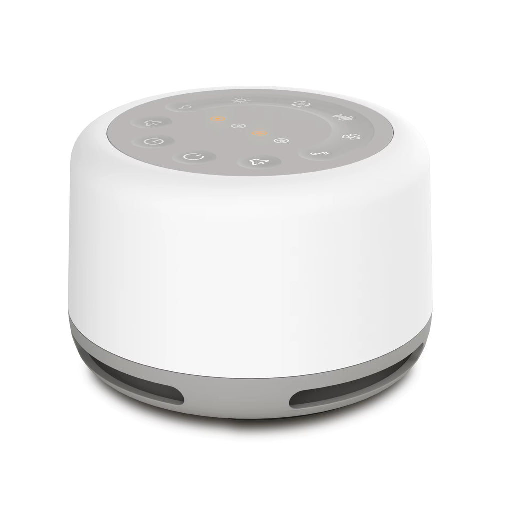 Upgraded Portable White Noise Sound Machine with Mood Light Sleep Sound Therapy with RGB Night Light for Baby