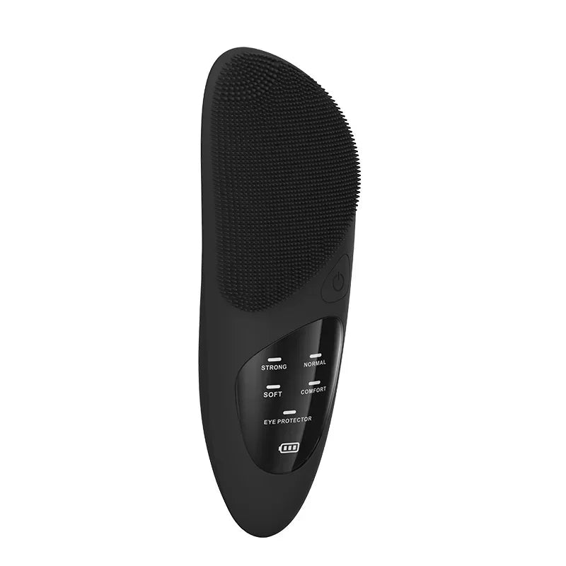 Electric Face Cleansing Brush Ultrasonic Facial Cleansing Brush Vibration Massager Skincare Deep Pore Waterproof Silicone Brush